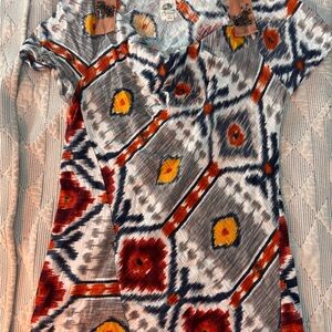 Colorful Geometric Patterned Top Anthropologie